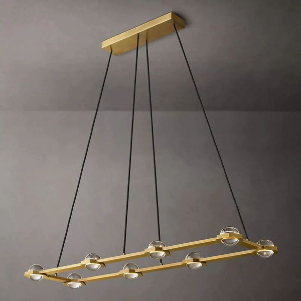 Eclatant Crystal Rectangular Chandelier 54"