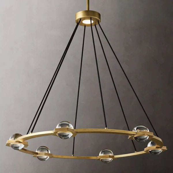 Eclatant Crystal  Round Chandelier 36"