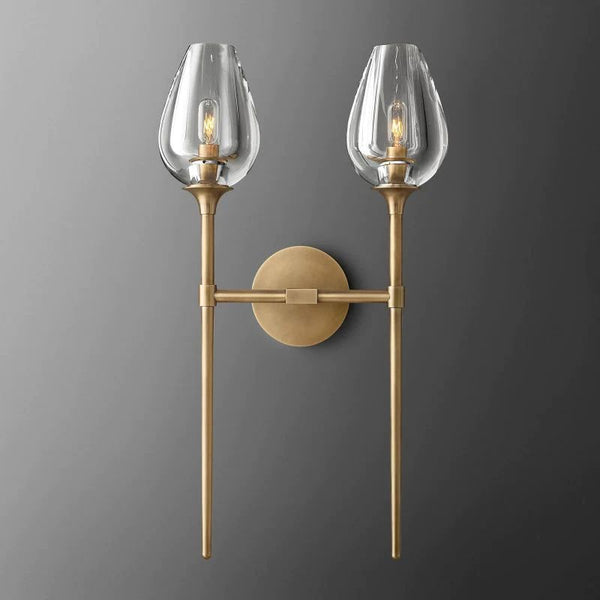 Tulip Crystal Double Sconce