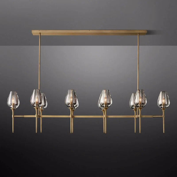 Tulip Crystal Linear Chandelier 65''