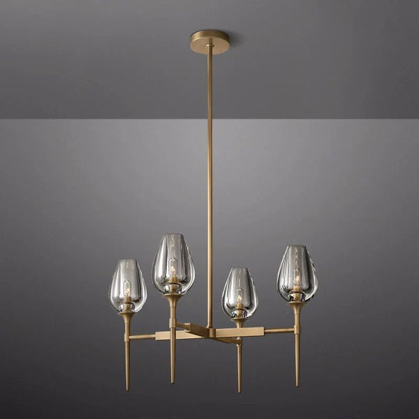 Tulip Crystal Round Chandelier 27''