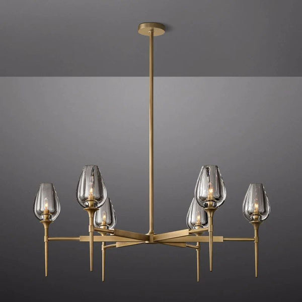 Tulip Crystal Round Chandelier 42''