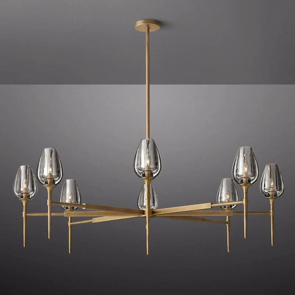 Tulip Crystal Round Chandelier 54''