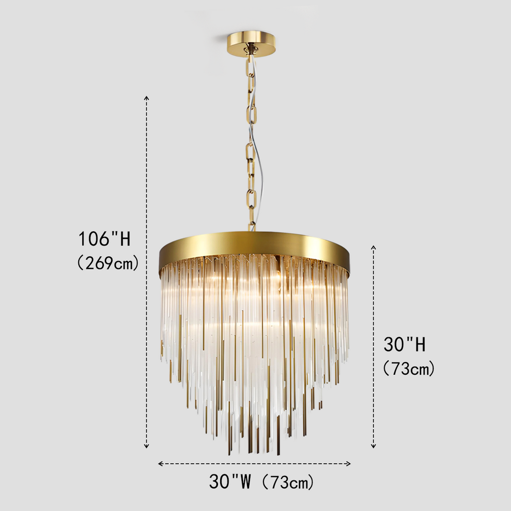 Riley Aged 12-Light Chandelier 30