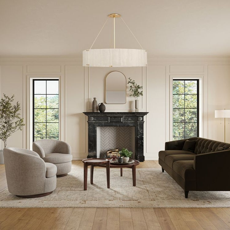 Willamette Round Crystal Chandelier 48" - Yovalighting
