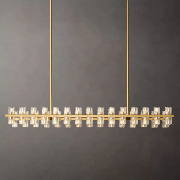 Arcachon Crystal Rectangular Chandelier 54"