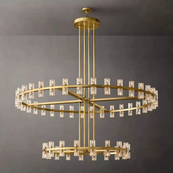 Arcachon Crystal Round 2-Tier Chandelier 60"