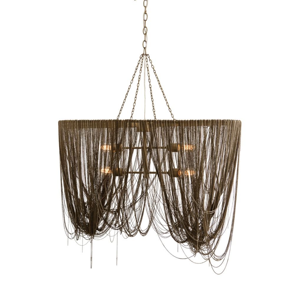 Eleilix Linear Chandelier Brass & Iron & Painted & Plated 36