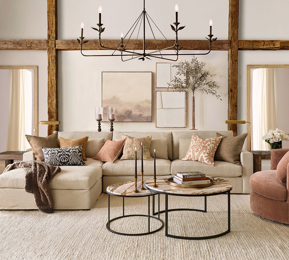 Botanical Forged Iron Chandelier (65")