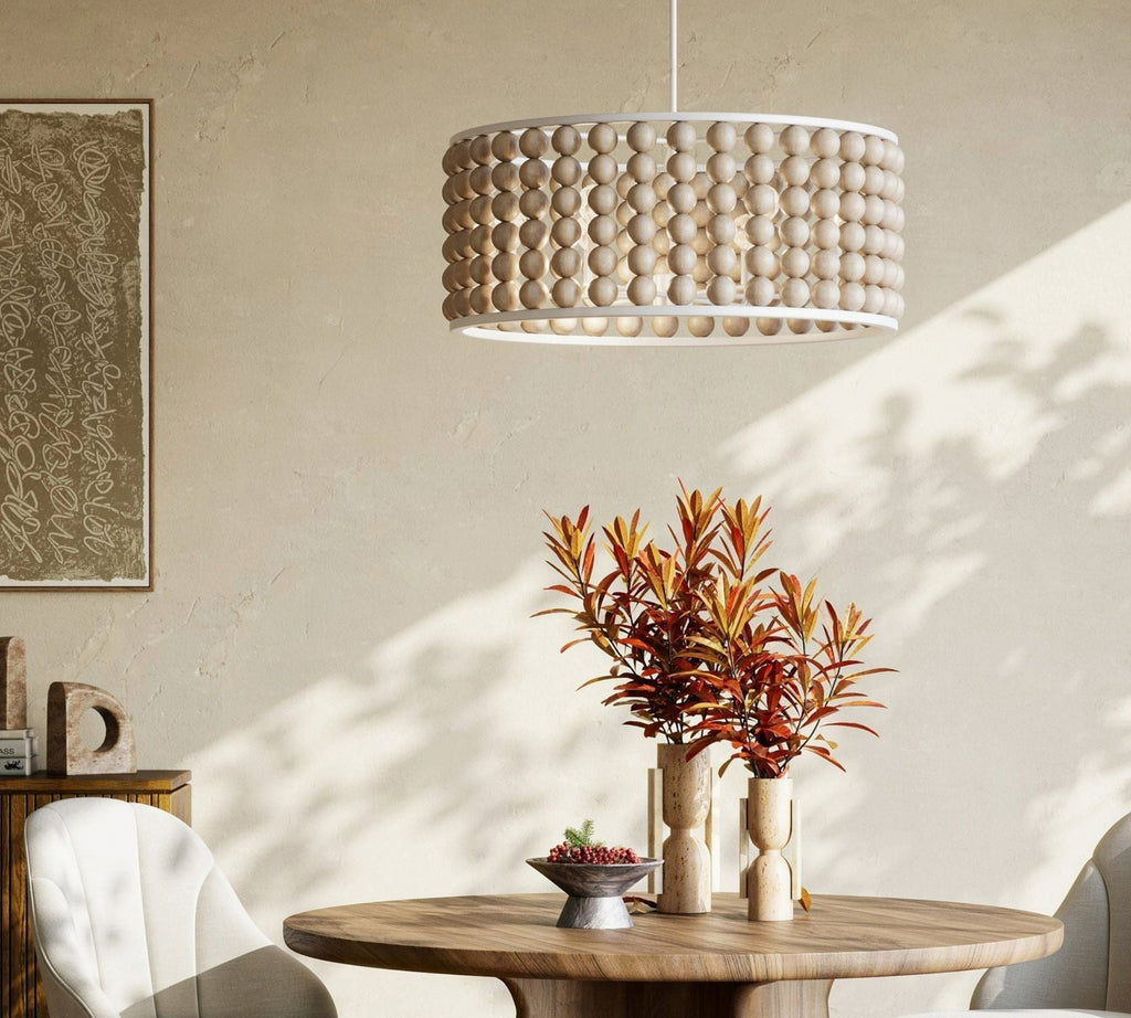Brookbury Wood Bead Chandelier 32