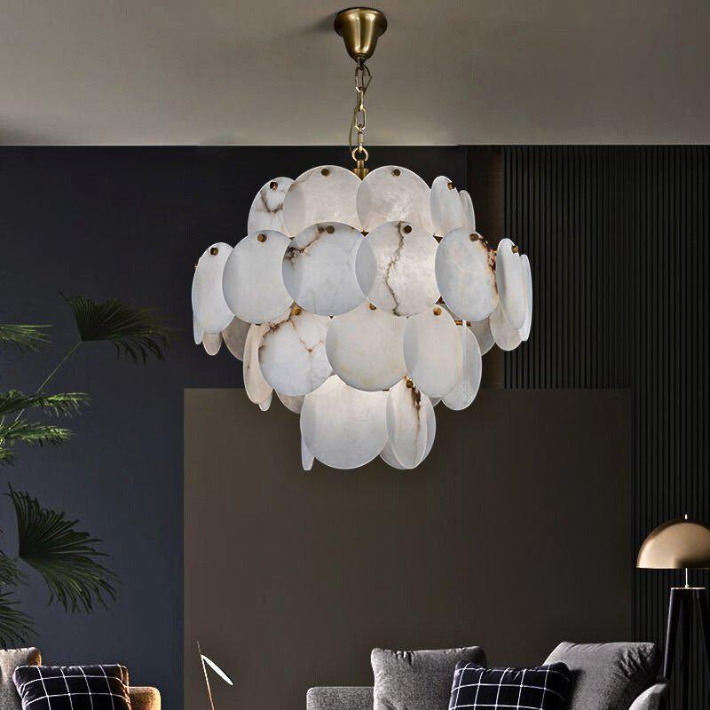 Caelum Alabaster Chandelier Light - Yovalighting