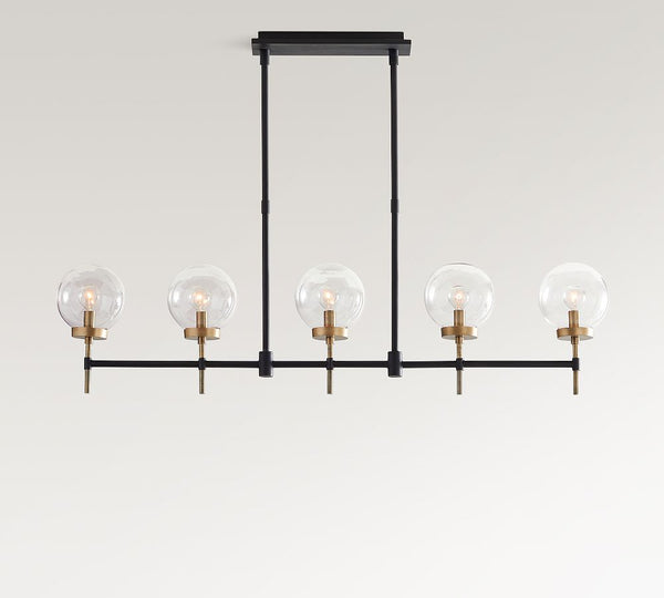 Camryn Glass Globe Linear Chandelier (49"-72")