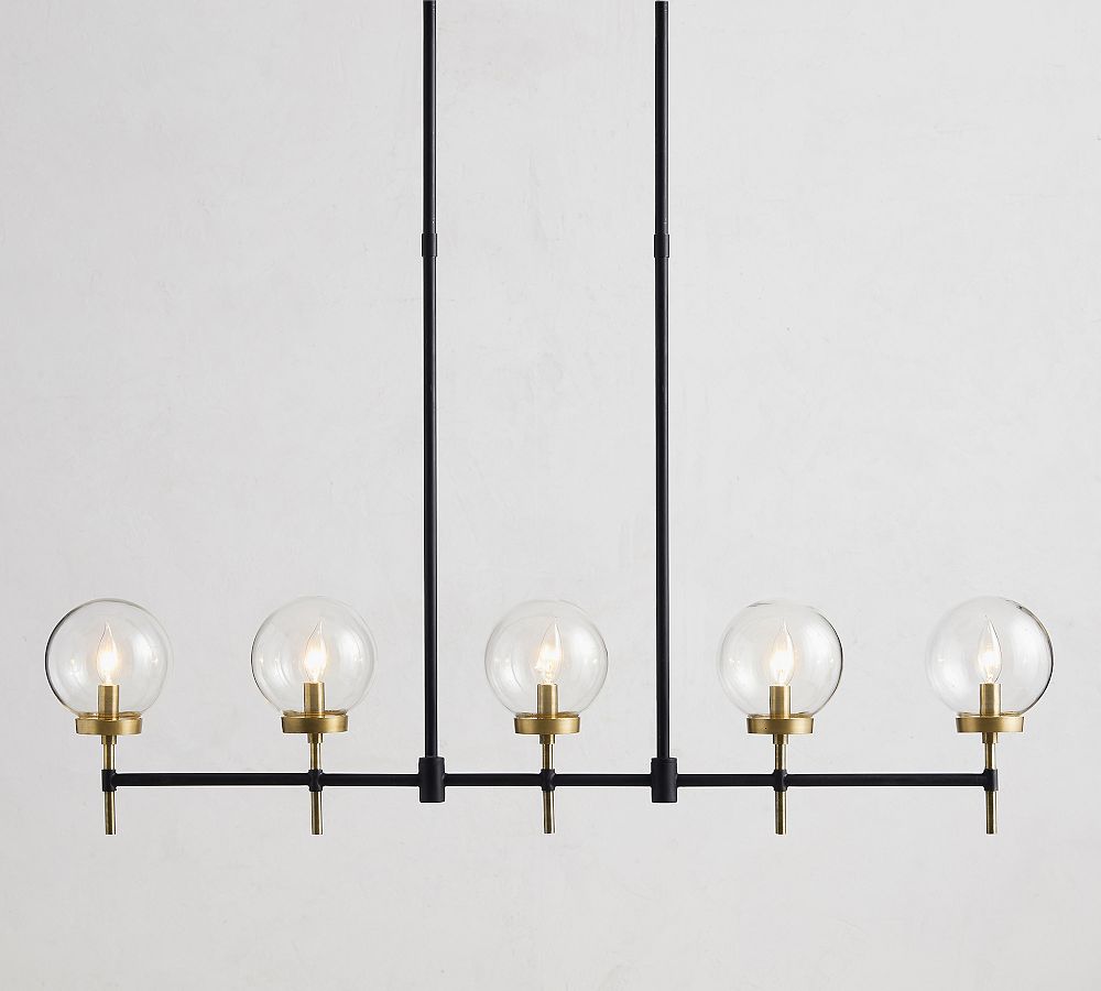 Camryn Glass Globe Linear Chandelier (49"-72")