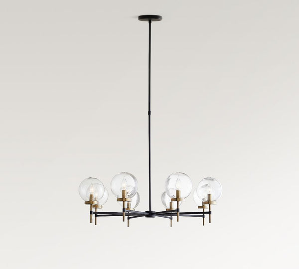 Camryn Glass Globe Round Chandelier (36")
