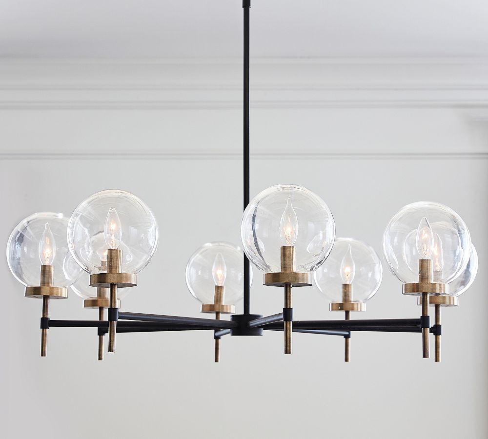 Camryn Glass Globe Round Chandelier (36")