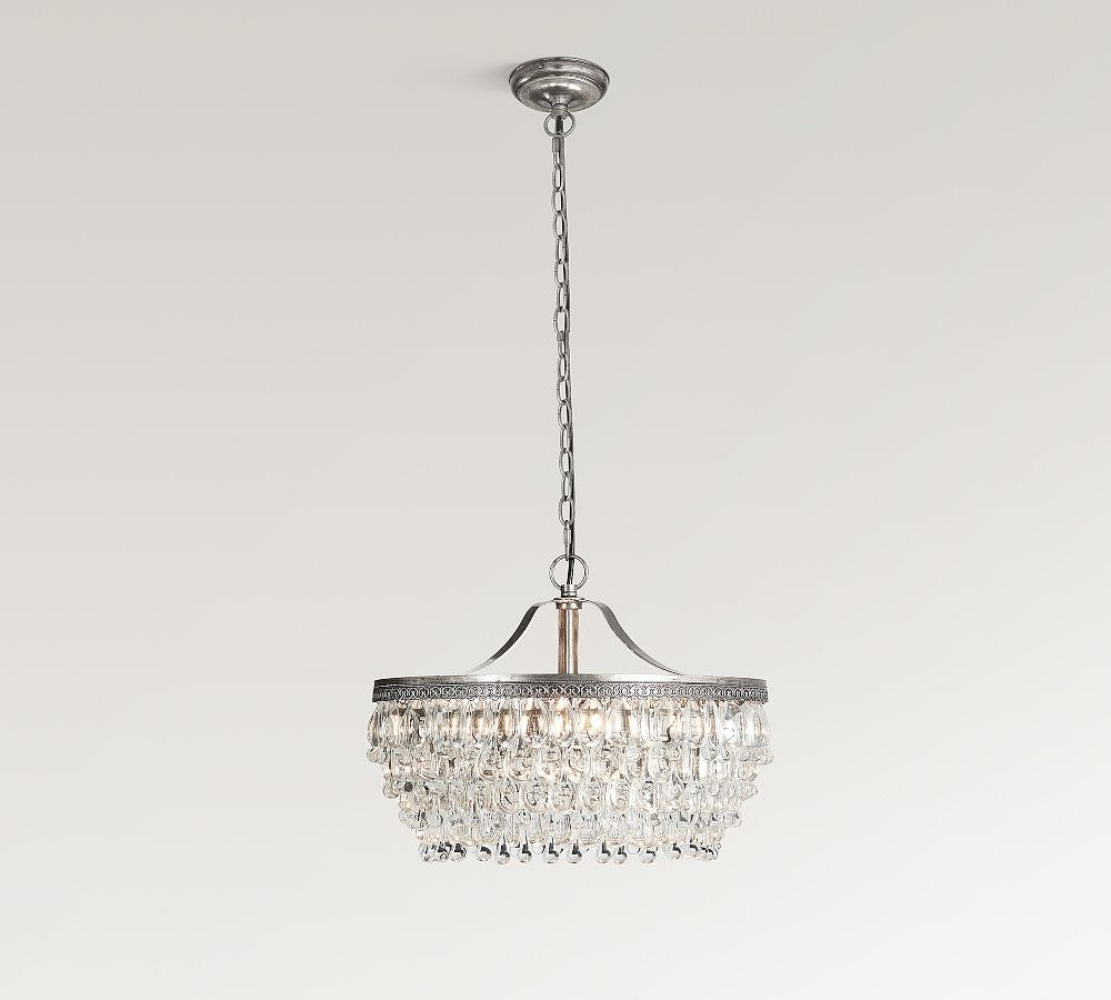 Clarissa Crystal Round Chandelier (19"-28")
