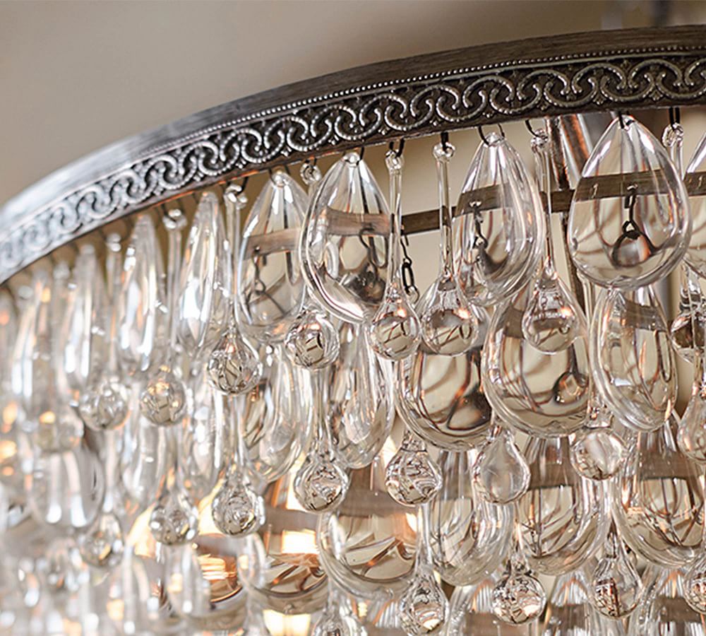 Clarissa Crystal Round Chandelier (19"-28")