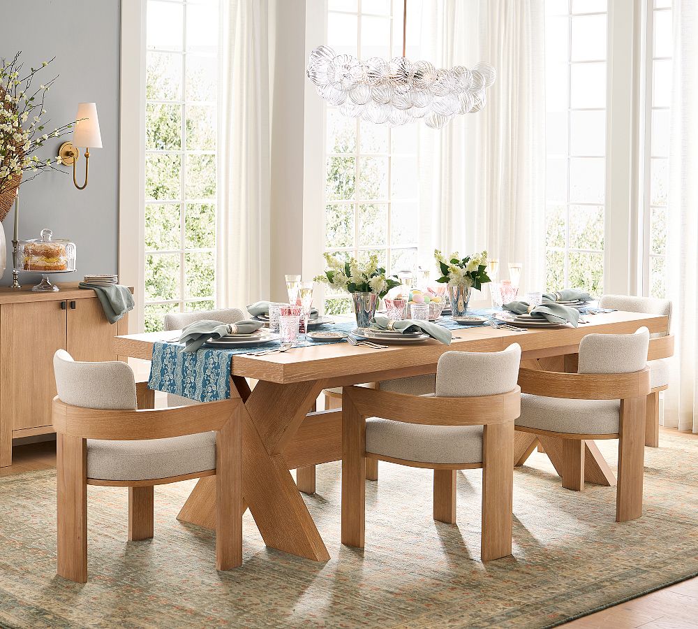 Cooper Glass Bubbled Oval Chandelier (40")