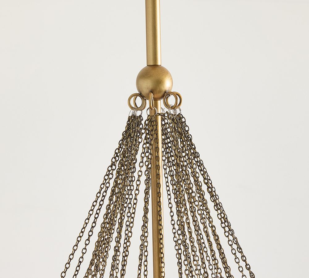 Cooper Glass Bubbled Round Chandelier (28")