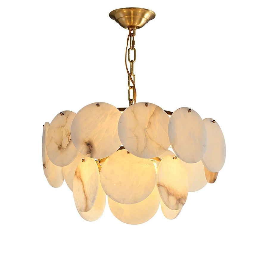 Alabaster Shell Brass Chandelier with 2/3/4/5/6 layer - Yovalighting