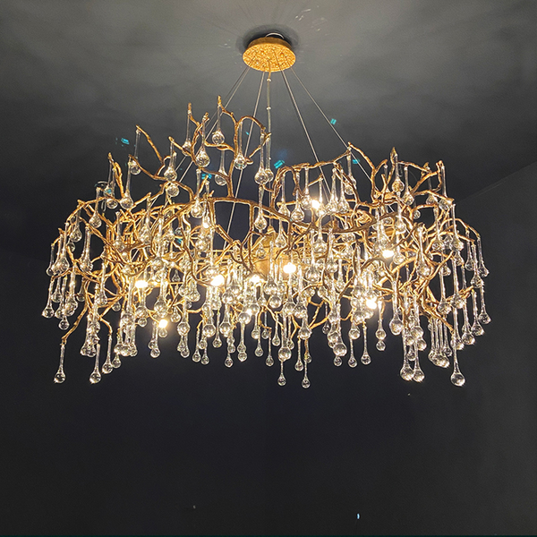 Iris Raindrop Crystal Branch Chandelier 31'' 39'' 47''