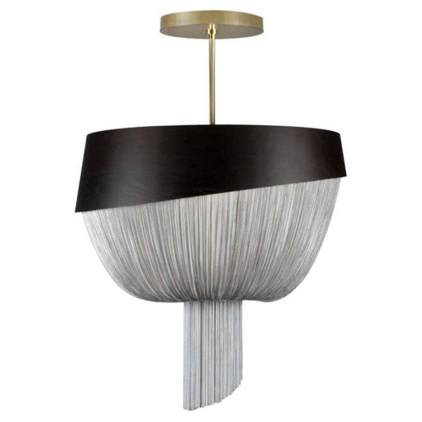 Modern Oak Tassel Aluminium Chain Chandelier