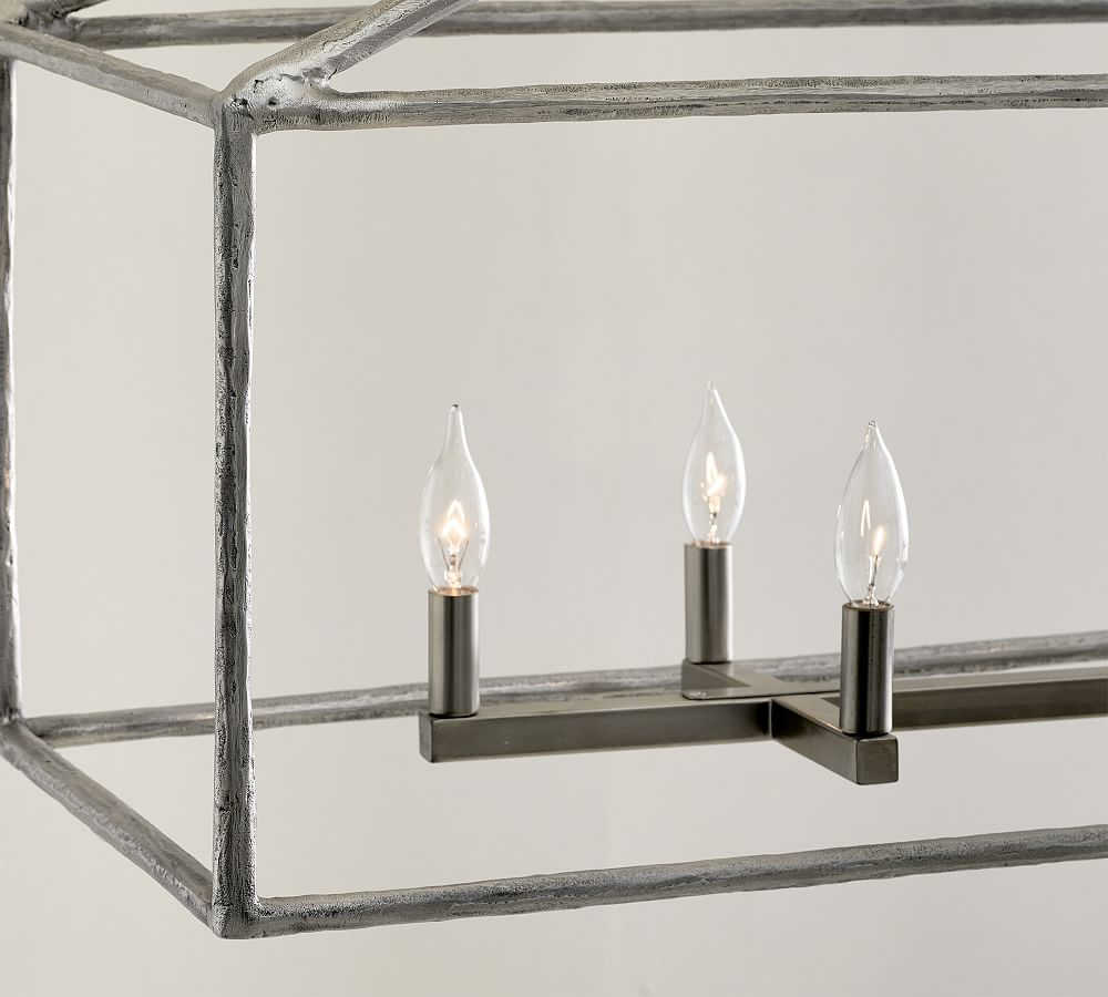 Fallon Forged-Iron Linear Chandelier (46")