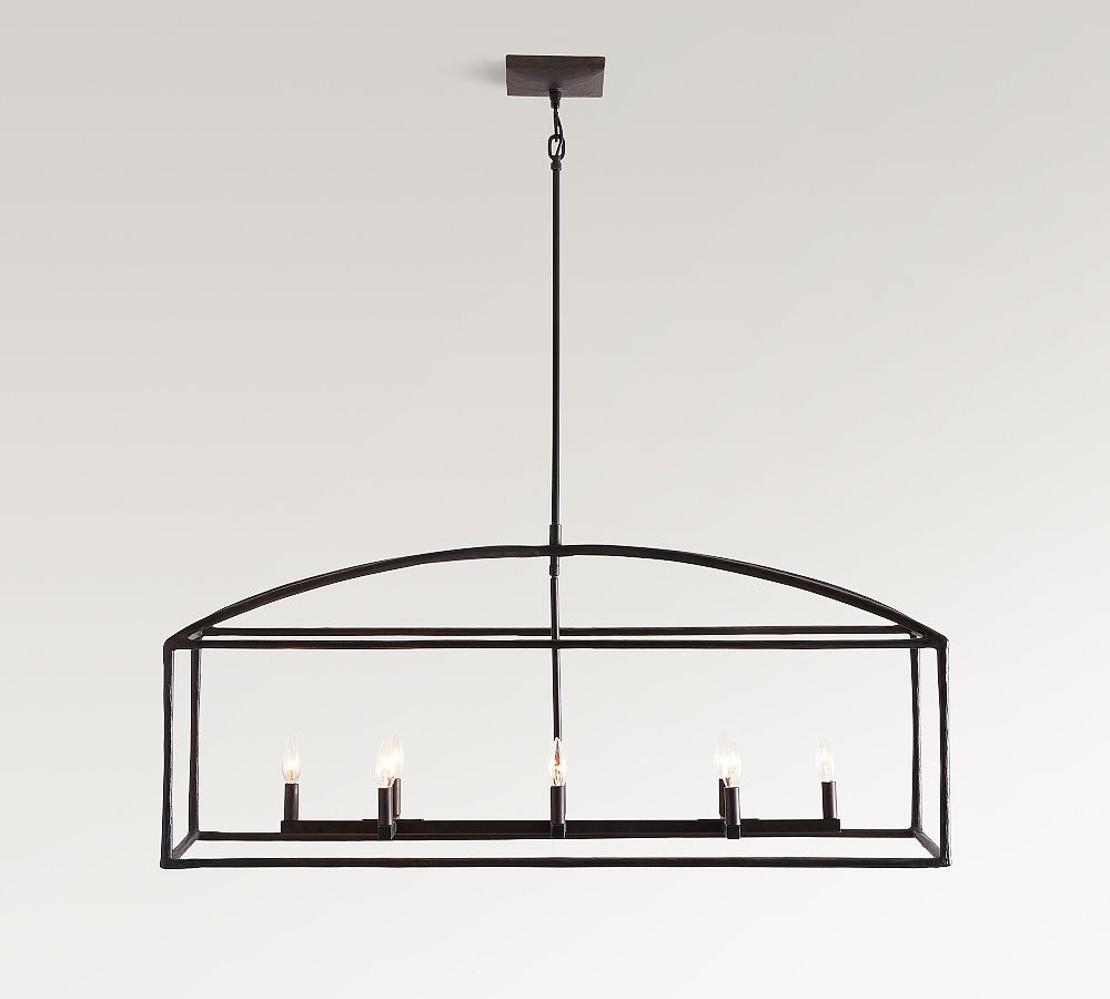 Fallon Forged-Iron Linear Chandelier (46")