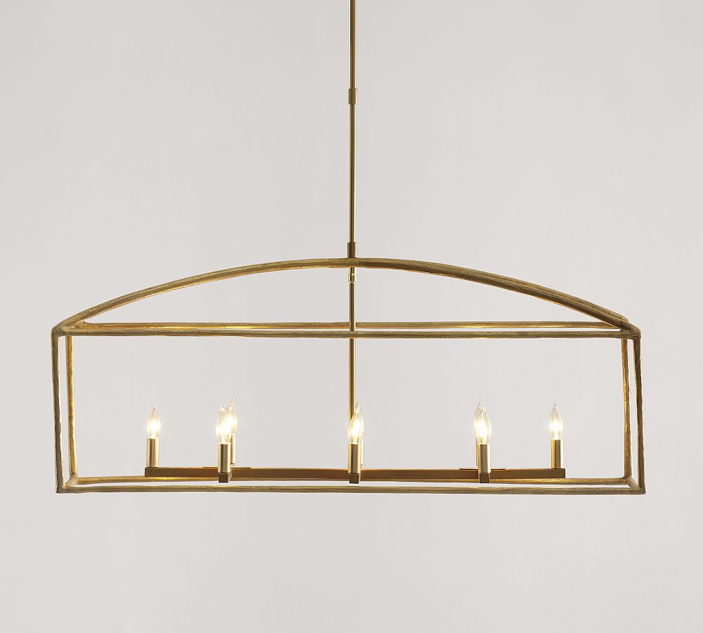Fallon Forged-Iron Linear Chandelier (46")