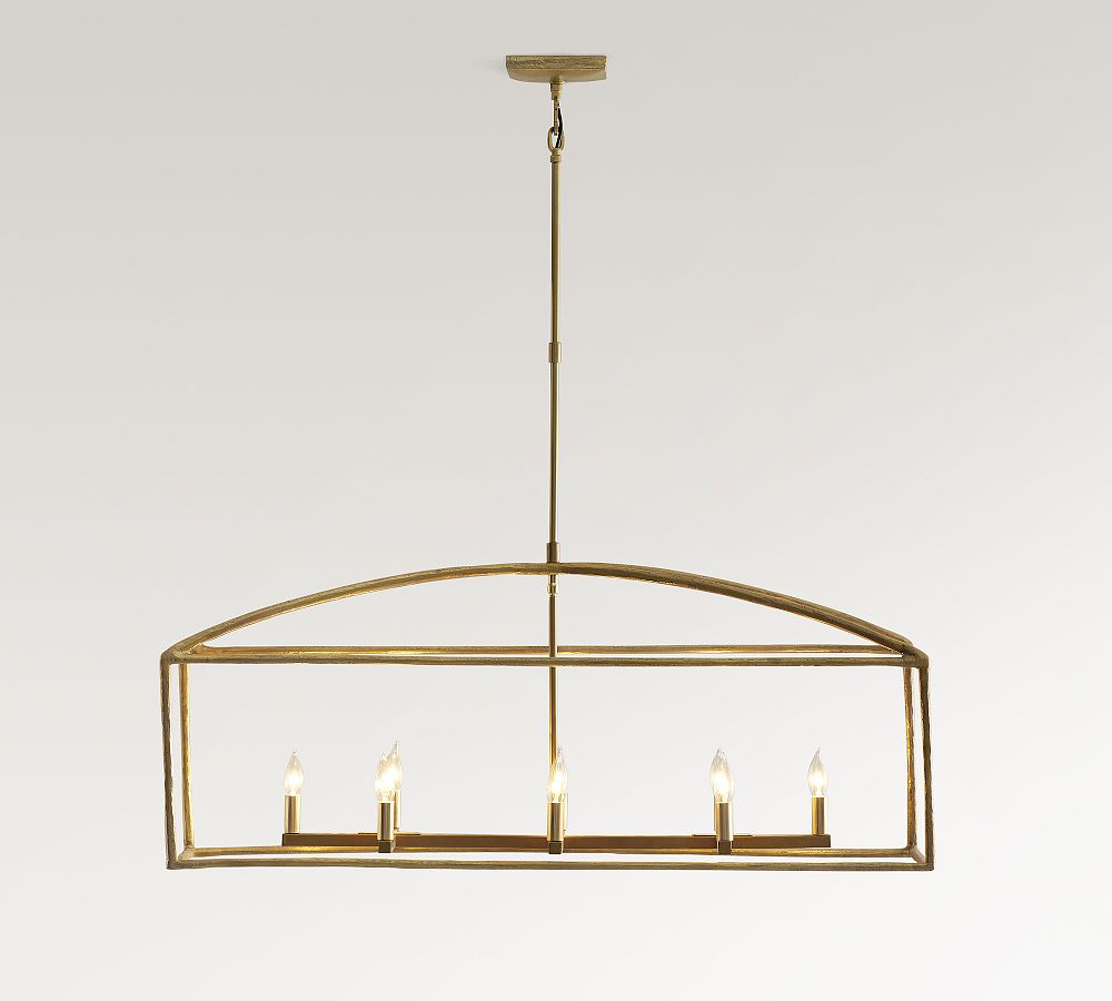 Fallon Forged-Iron Linear Chandelier (46")