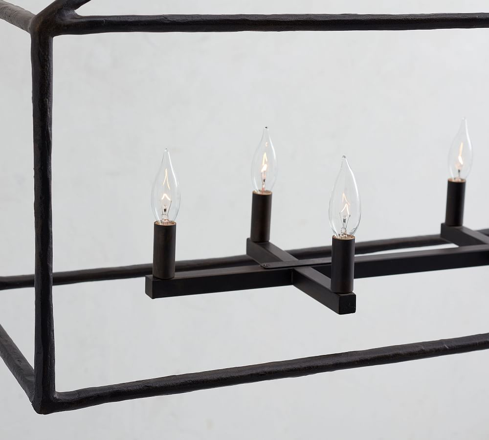 Fallon Forged-Iron Linear Chandelier (46")