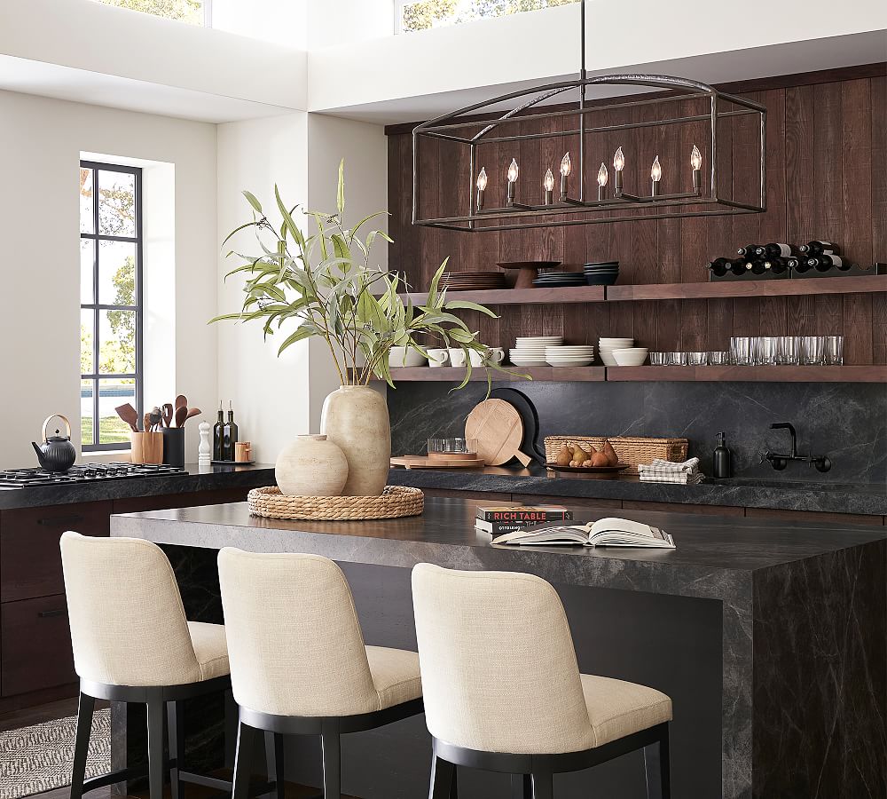 Fallon Forged-Iron Linear Chandelier (46")