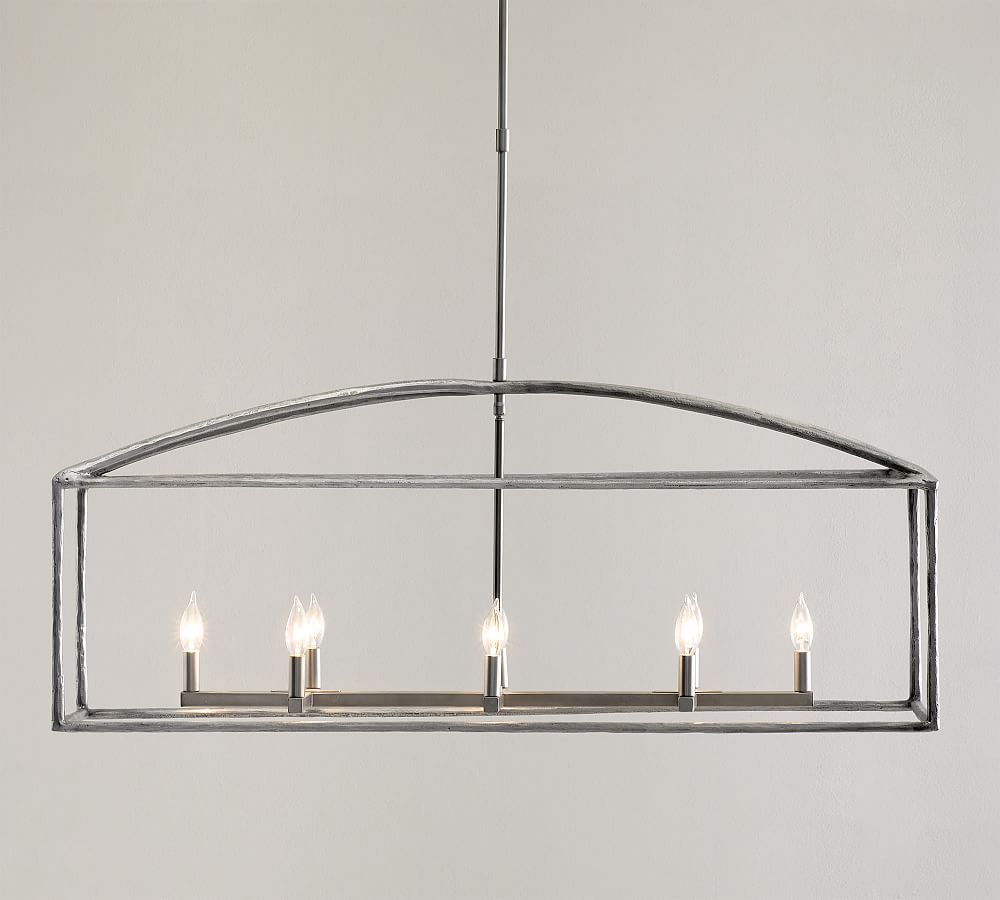 Fallon Forged-Iron Linear Chandelier (46")
