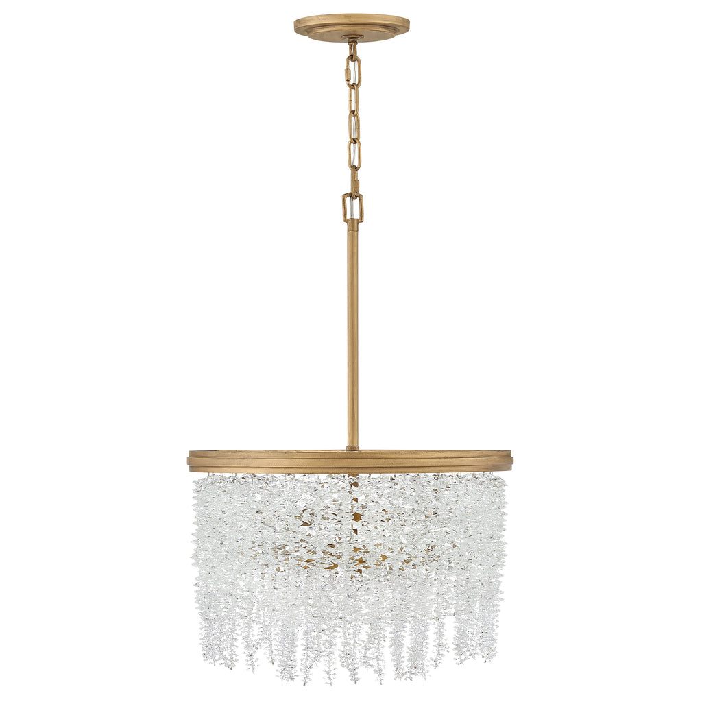 Naroalora Semi Flush Mount/Chandelier Steel & Crystal 18