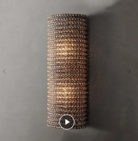 Crystal Halo Wall Sconce -  Smoke