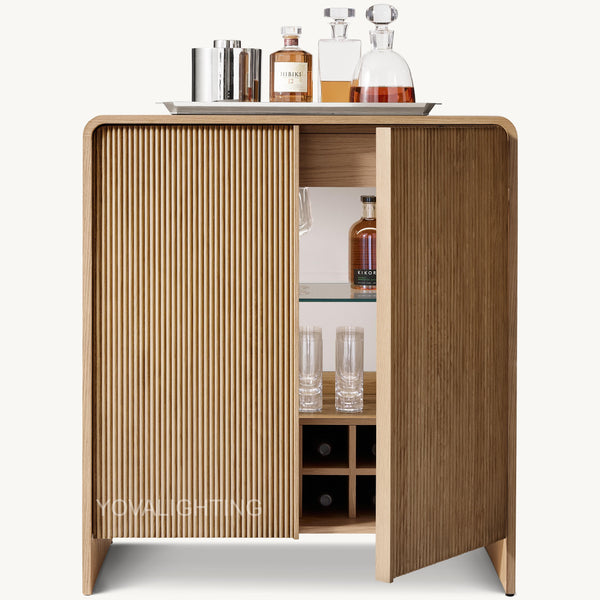 Alova Wood Bar Cabinet 38"W