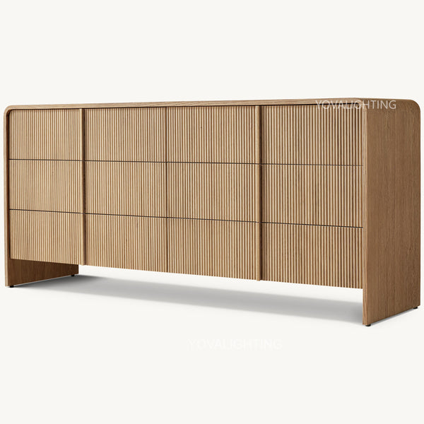Alova Wood 6-Drawer Dresser 72"W