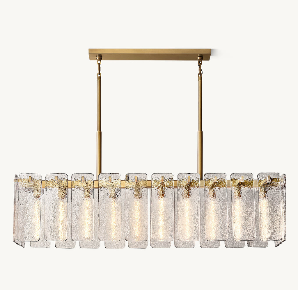 Calamette Glass Rectangular Chandelier 60
