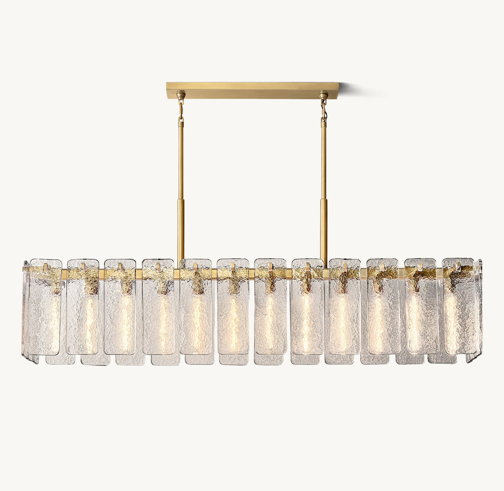 Calamette Glass Rectangular Chandelier 72