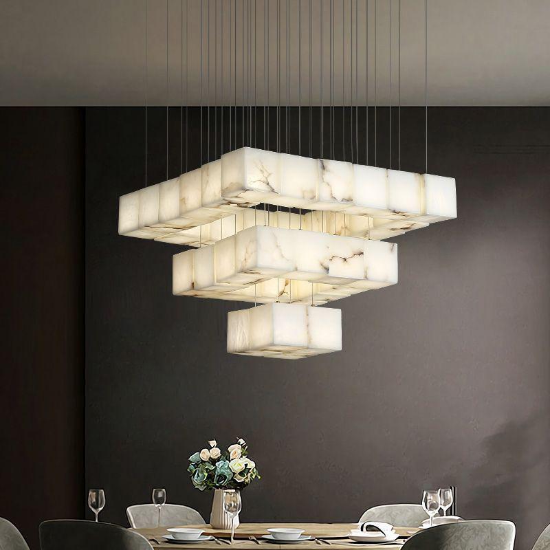 Kybos Alabaster Chandelier Light - Yovalighting