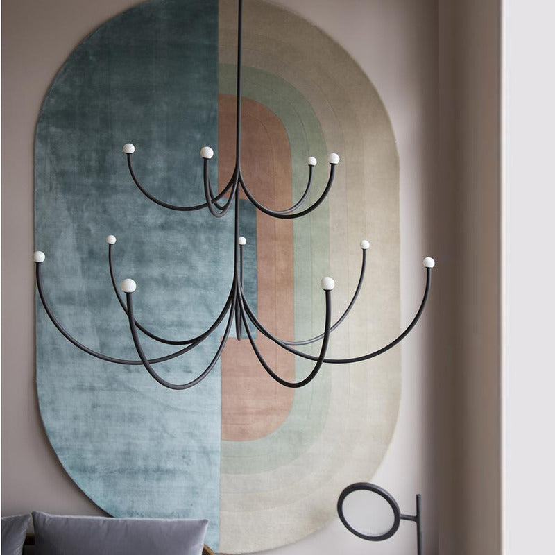 Galoulume Multi-Tier Chandelier Brass & Glass 35.4