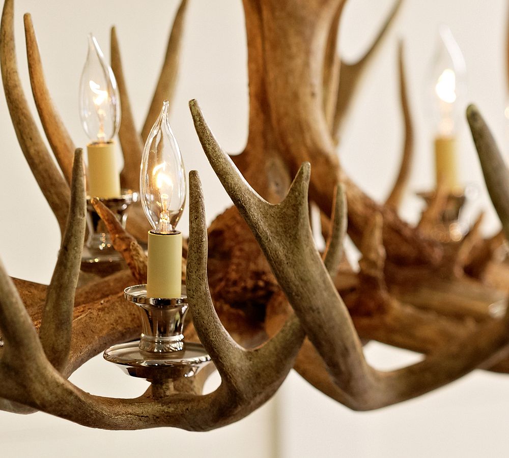 Faux Antler Chandelier (45")