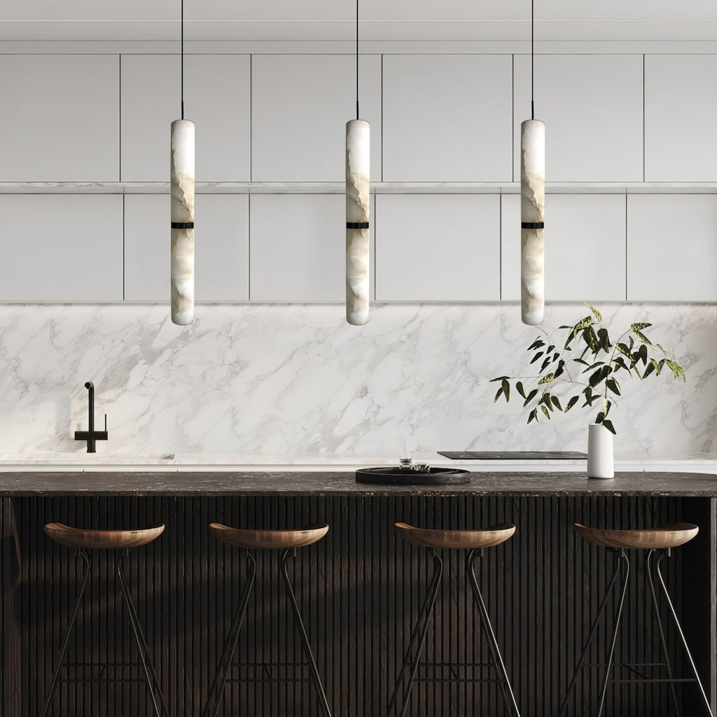 Modern Alabaster Pendant Light for Kitchen Island/Bedside