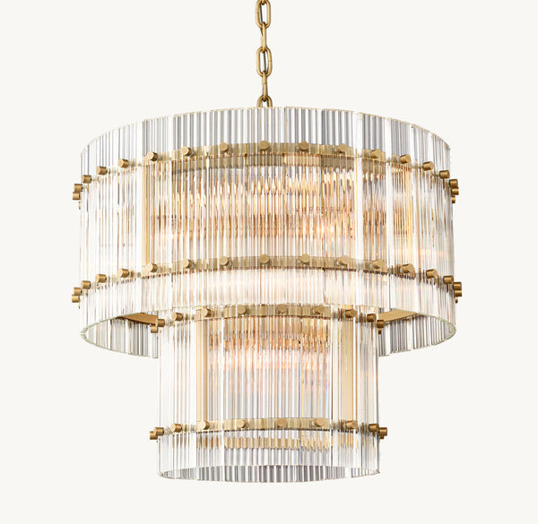 SUN MARCUS TWO-TIER ROUND CHANDELIER 22"