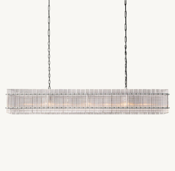 SUN MARCUS GLASS RECTANGULAR CHANDELIER 72"