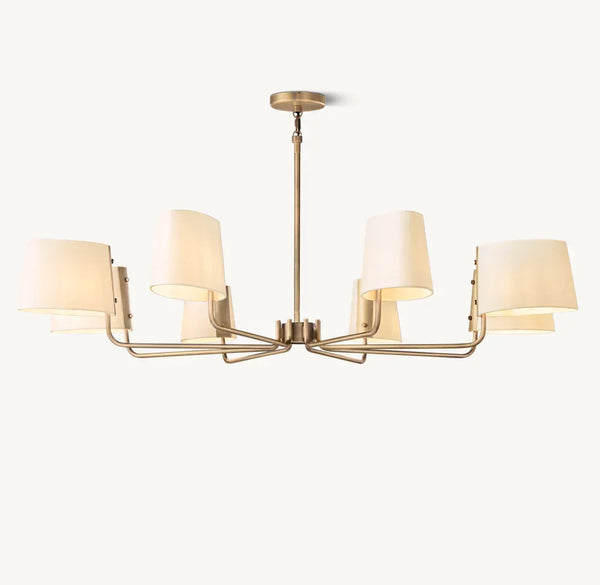 Martineau Round Linen Chandelier 60"