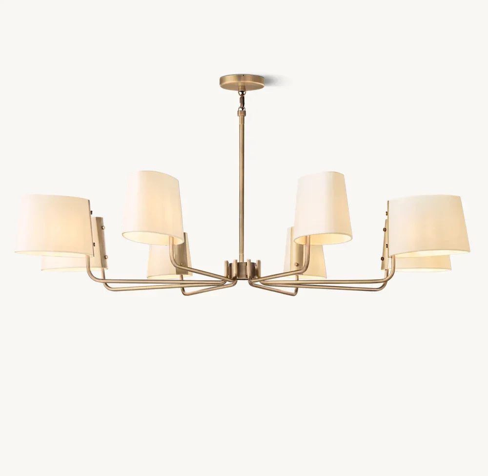 Martineau Round Linen Chandelier 60