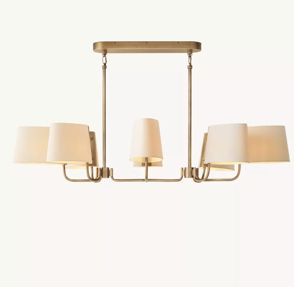 Martineau Linear Linen Chandelier 54"
