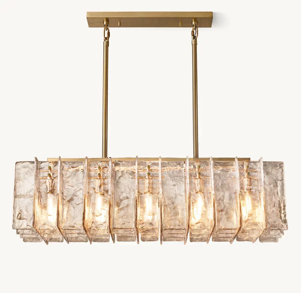 LATICA SMOKE GLASS LINEAR CHANDELIER 49
