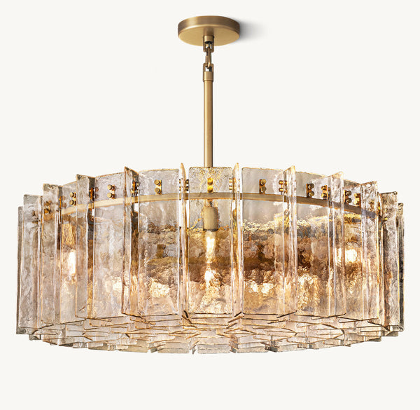 LATICA SMOKE GLASS ROUND CHANDELIER 48"